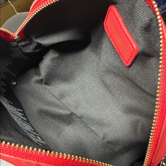 Dolce & Gabbana Make Up Red Dome Cosmetic Pouch with Gold Logo - Picture 5 of 12